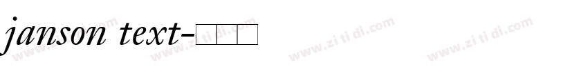janson text字体转换